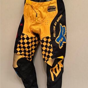Fox Yellow and Black Off-Road Racing Pants
